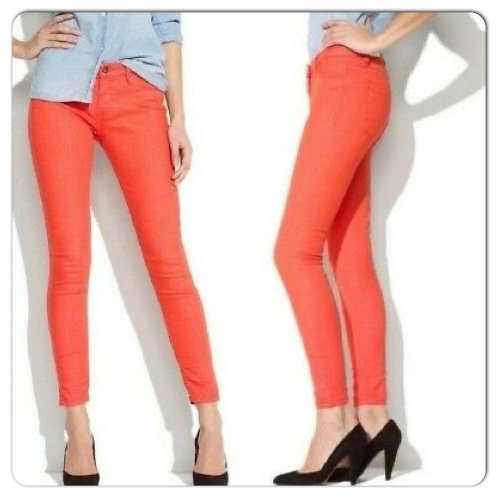 Nwot Blank Nyc Orange Skinny Jeans